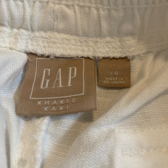 Gap Khakis White Drawstring Shorts Size Large - Picture 3 of 5
